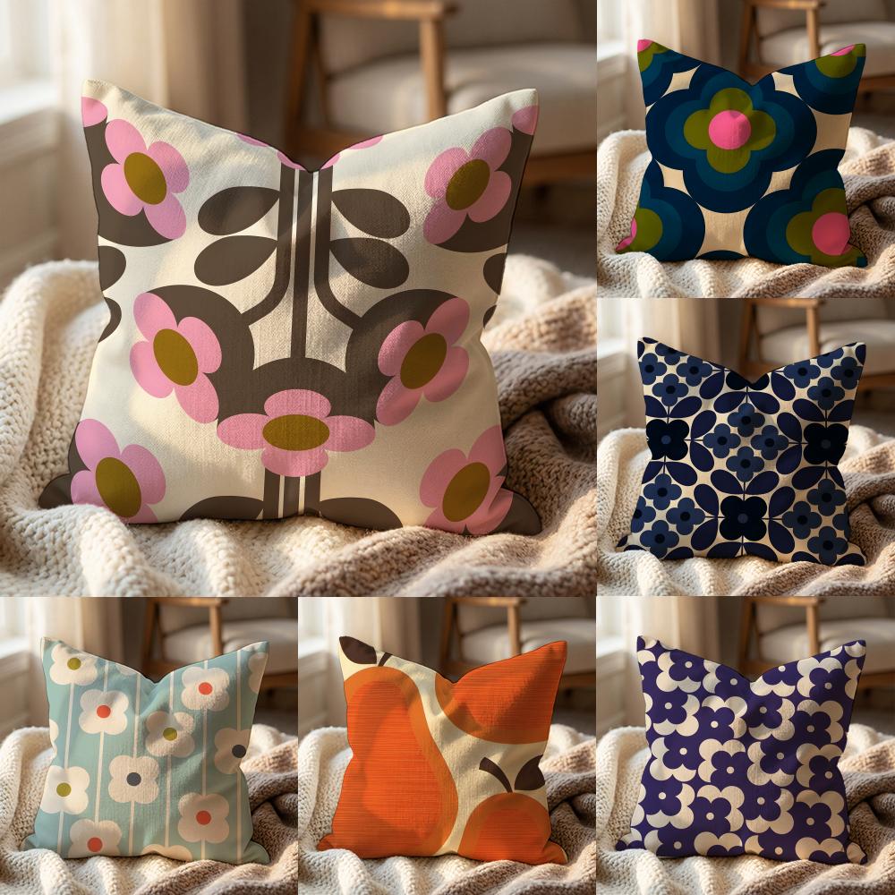 Aesthetic Art OOrla Kiely Cushion Cover MultiScene Pillow Cover for Home Car Reversible Soft Durable for Daily Use
