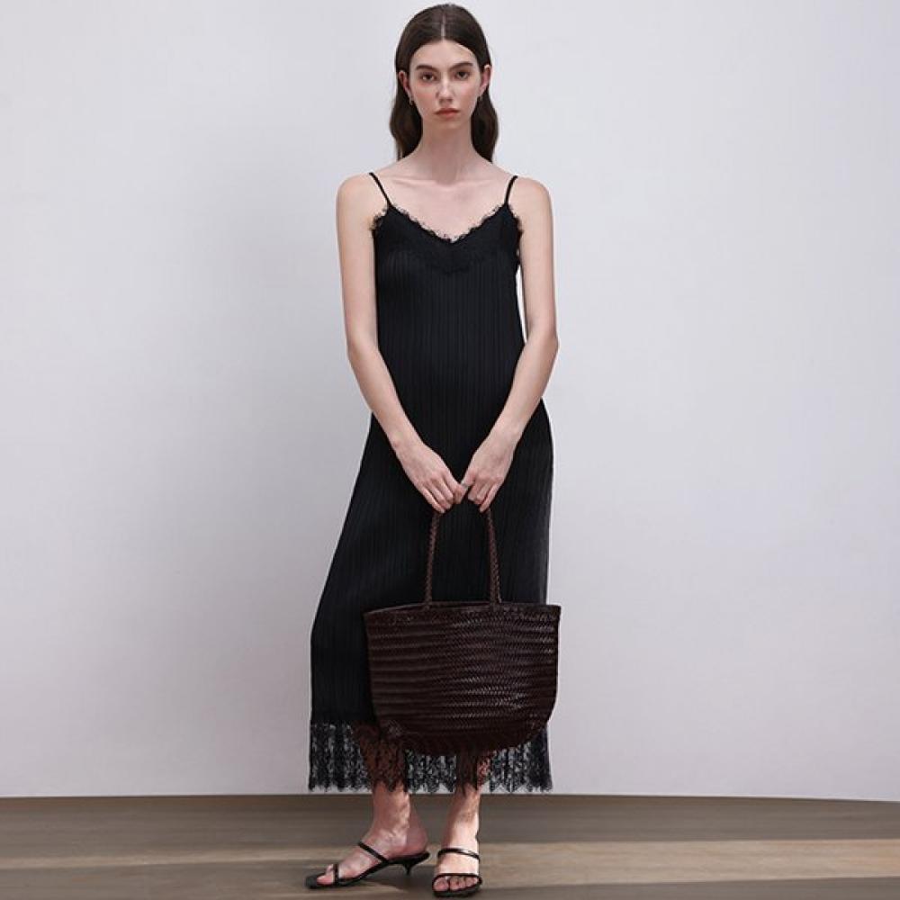 Pleats Mood Pleats Lace Slip Dress