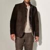 Mens Vintage Faux Fur Coat European Style Single Breasted Winter Outerwear Urban Casual Wear