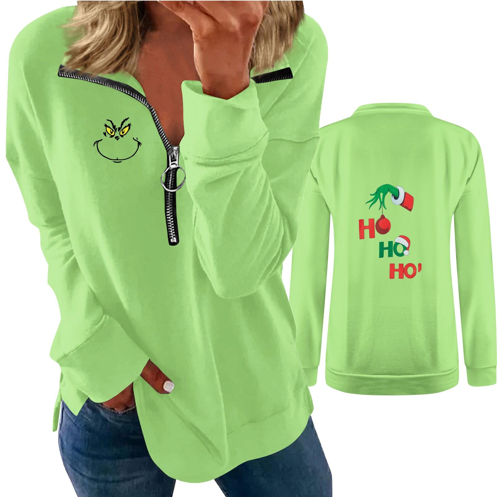 

Женская мода с длинными рукавами и принтом на молнии с капюшоном XL