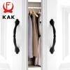 KAK 10PCS American Style Black Cabinet Handles Solid Aluminum Alloy Kitchen Cupboard Pull Drawer Knobs Furniture Handle Hardware