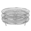 3PCS Round Air Fryer Basket Durable Stainless Steel Air Fryer Baking Pans for Cooking and Baking