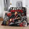 Coperta in Flanella Stile Rock 'n' Roll Elvis, Morbida Accogliente Calda Coperta da Divano Letto Divano Casa Viaggio Regalo per Fan coperta