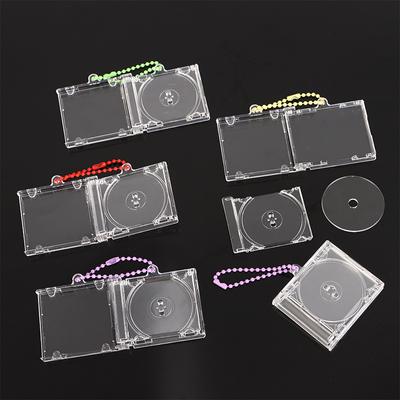 Boş Albüm Mini CD Kutusu Anahtarlık CD Çalar Anahtarlık Çevresel Hatıra Albümü Anahtarlık DIY Sırt Çantası Kolye