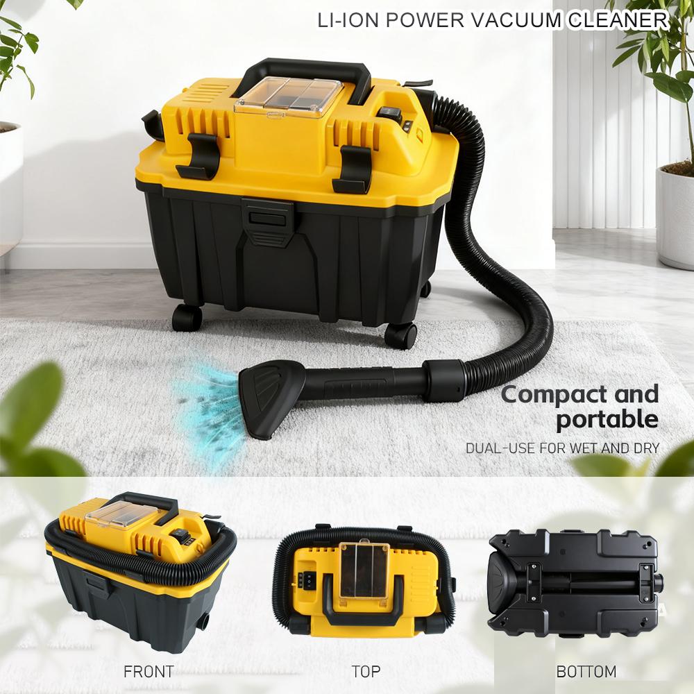 Brushless Lithium-Ion Cordless Vacuum Cleaner Portable Wet & Dry Vacuum Cleaner High-suction Vacuum Cleaner for DeWalt Battery