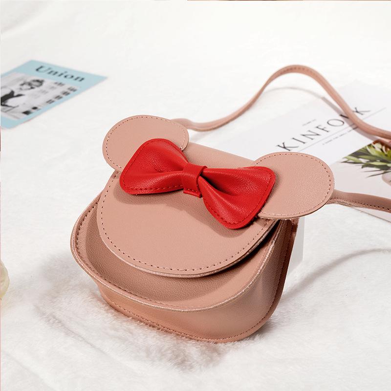 Módní dětská crossbody taška Roztomilá kreslená mašlička Stylová dětská peněženka Mini taška pro holčičku princeznu