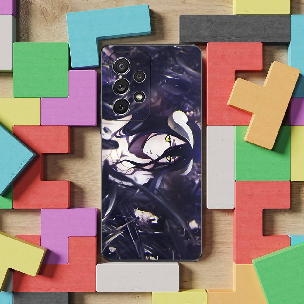 O-Overlord Cartoon A-Albedo Phone Case For Samsung S25,S24,S23,S22,S21,S20,S10,Ultra,Plus,Lite,FE,Soft Silicone Black Cover