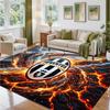 Juventus FC Design Crystal Velvet Rug Soft Decorative Mat for Bedroom Entrance