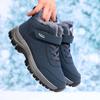 Women's Snow Boots Winter Fleece Thick Anti Slip Snow Boots Wide Last Walking Cotton Shoe Fleece-Lined Warmth Sneakers for Women