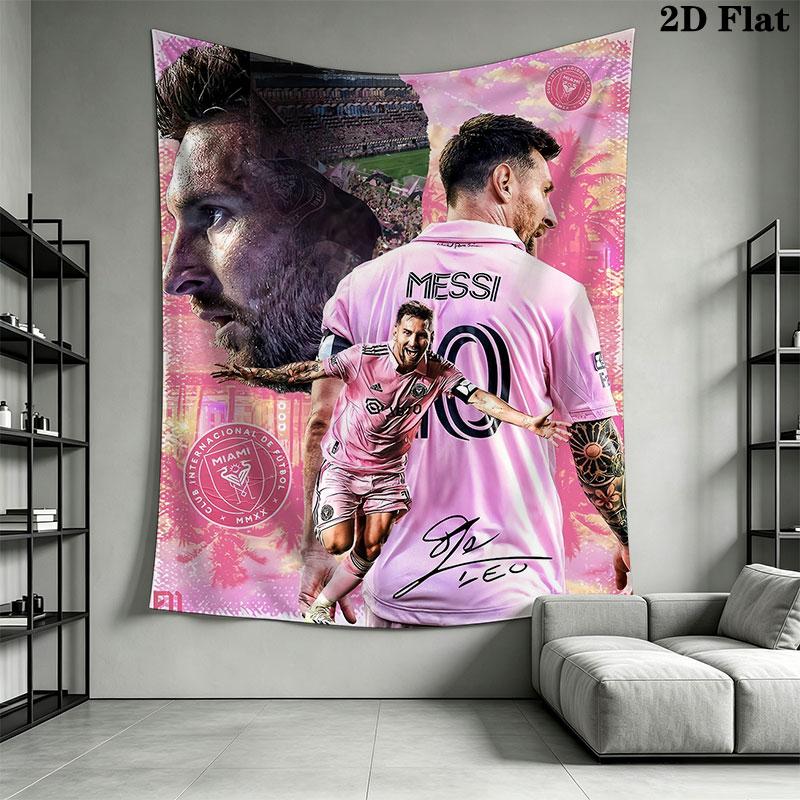 Messi Wall Hanging Printed Fabric Blanket Decorative Tapestries for Bedroom Living Room Home Decor