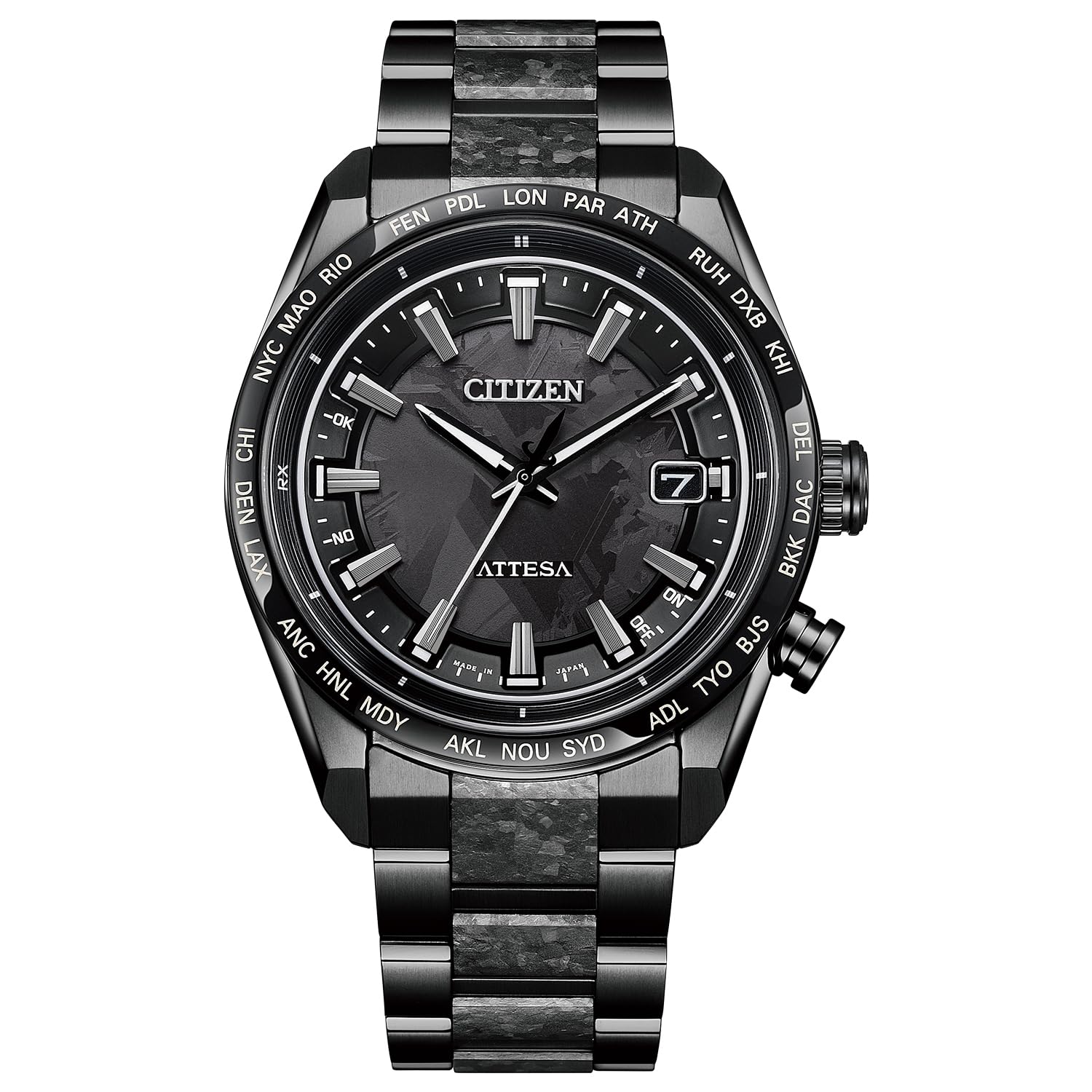 

Atessa Light Powered Radio Watch Waterproof Collaboration Limited Model Black Black [Citizen] Eco-Drive HAKUTO-R CB0285-63E Men s