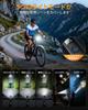 Waterproof Rechargeable Bicycle Light with Light Automatic 5 Lighting High Wide Suitable for Road Bikes and Hybrid Easy Mobile LED Battery Level