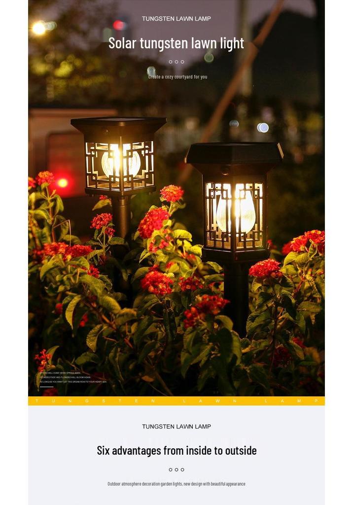 Waterproof Solar Lawn Light for Outdoor Villa Courtyard Decoration and Garden Landscape