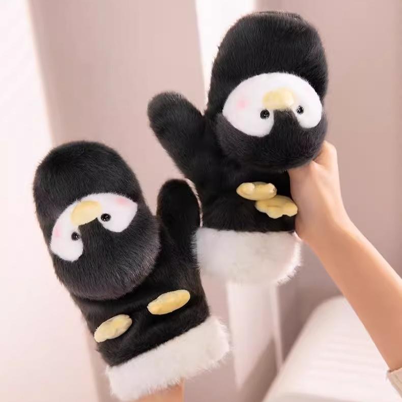 

Милые осенние и зимние перчатки Kapibala, теплые плюшевые перчатки для студентов, перчатки с подвеской на шею, ветро- и холодозащитные перчатки, перчатки для езды на велосипеде и лыжах