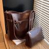 Fashion Bucket Bag Crossbody Bag Women's Large Capacity Commuter Tote Bag Simple Commuter Casual Shoulder Bag