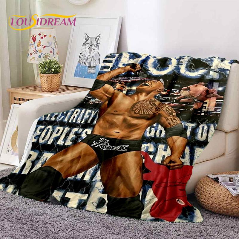 La Roccia Dwayne Johnson Attore Coperta Morbida in Flanella, Coperta da Lancio Coperta Confortevole per Picnic Letti Divano Casa Camera da Letto Regalo