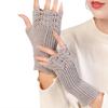 Winter Hand Gloves Soft Warm Gloves Stretchy Fingerless Mittens With Thumb Hole