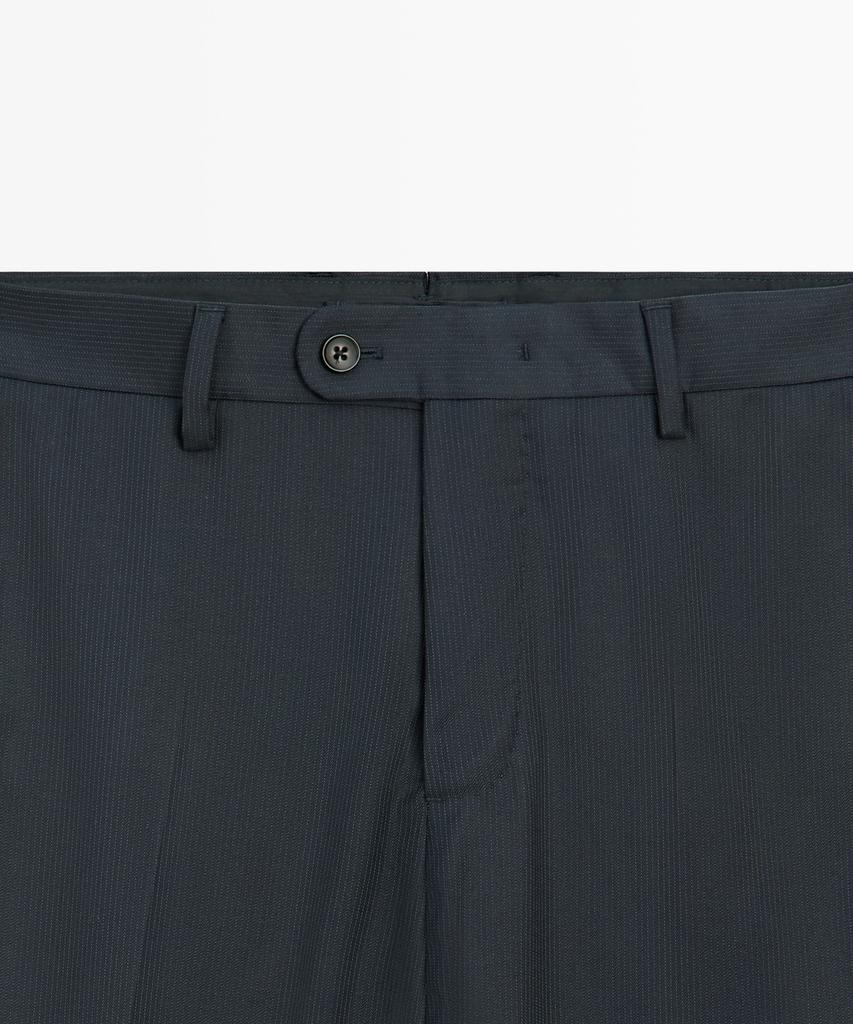 Masimodutti Striped Wool Blend Suit Pants