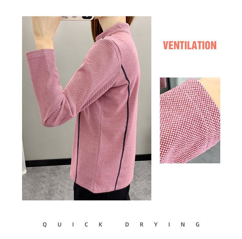 Dámská elastická fleecová mikina plus size se stojáčkem na podzim/zimu - Rychleschnoucí, prodyšná, silná a hřejivá.