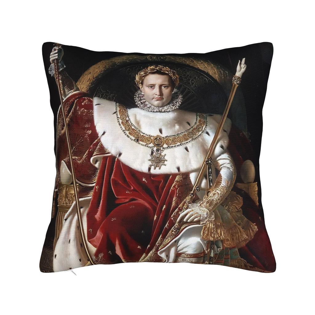 Napoleon Bonaparte Crossing the Alps Pillowcase Printed Polyester Cushion Cover Decor Art Throw Pillow Case Cover Seat Zipper