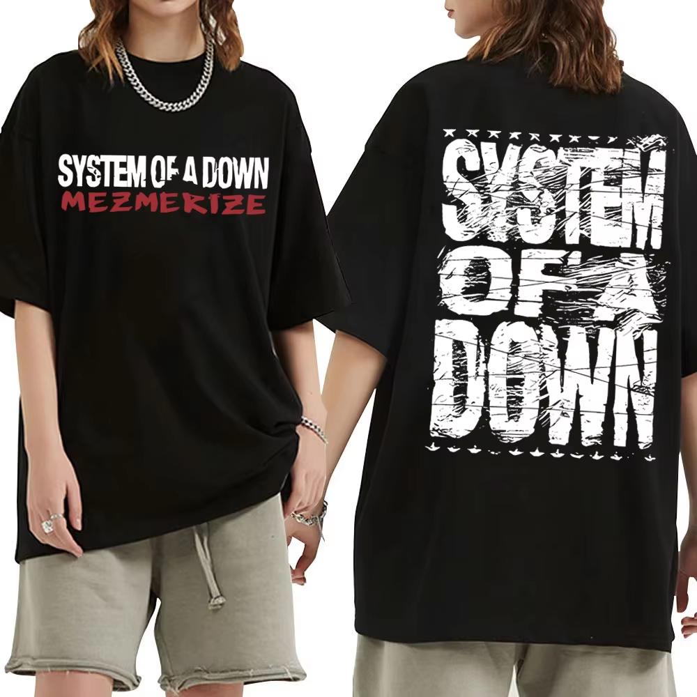 Unisexs Fashion Summer T Shirt Rock Band System of A Down Mezmerize T Shirts Unisex and Unisex Vintage Alternative Metal Music Tshirt M