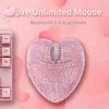 Mouse Bluetooth Senza Fili, Mouse Ricaricabile Silenzioso ed Elegante a Forma di Cuore per