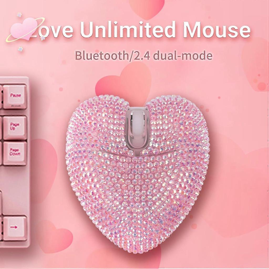 Mouse Bluetooth Senza Fili, Mouse Ricaricabile Silenzioso ed Elegante a Forma di Cuore per