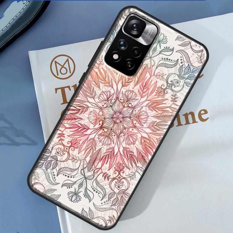 Flowers Mandala Floral Case For Xiaomi Redmi Note 14 13 11 9 10 12 Pro 9S 10S 11S 12S Redmi 10C 12C 13C 14C Cover