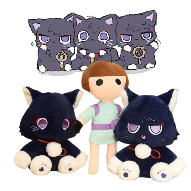 Impact Wanderer Genshin Cat Plush Toy Stuffed Doll Room Decoration Kids Gift