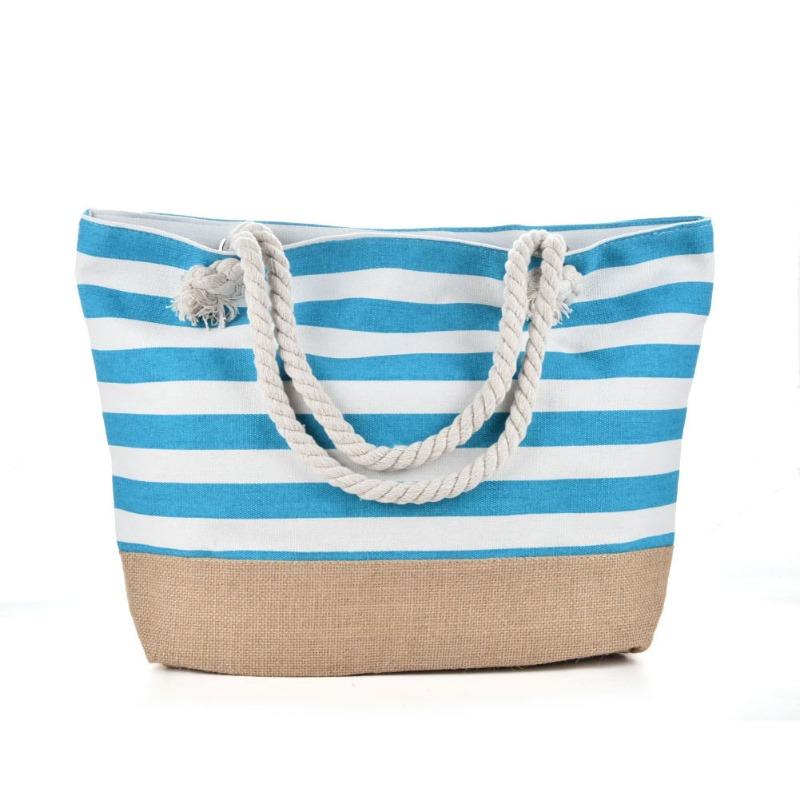 New beach bag striped, casual bag underarm bag women's shoulder bag women's canvas bag