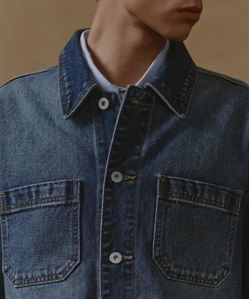 Musinsa Standard Denim Chore Jacket [Medium Indigo]