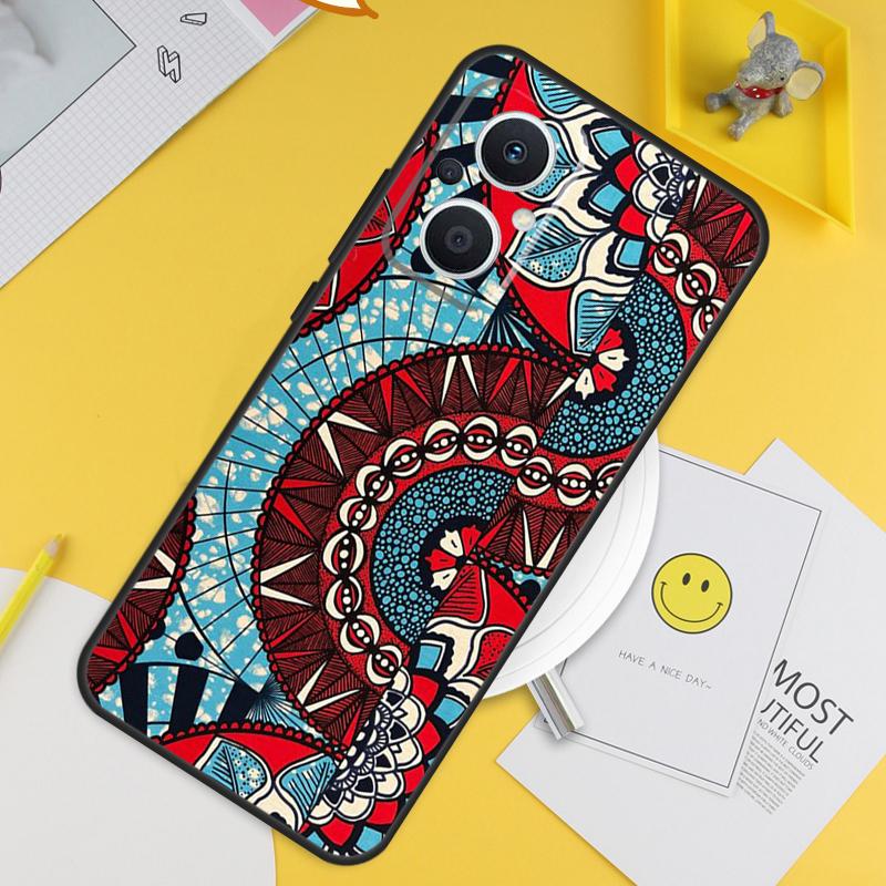 African Wax Print Design Cover For OPPO Reno 8 Lite 10 7 6 5 4 3 2Z 4Z 5Z 8T OPPO Find X3 Neo X5 X6 Pro X2 Lite Case