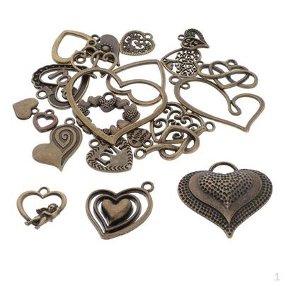 22 Stück gemischte Bronze-Anhänger-Charms zur Schmuckherstellung