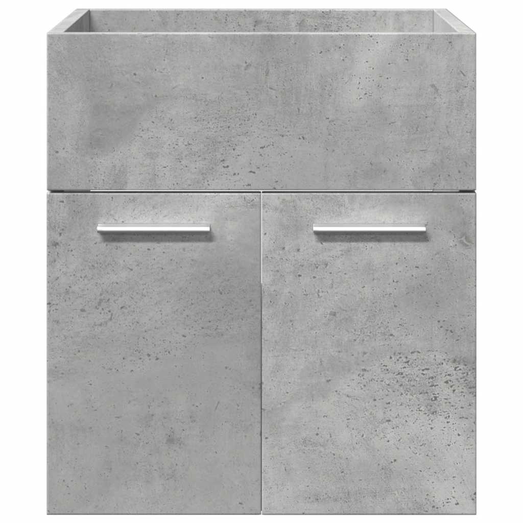 vidaXL 4 Piece Bathroom Furniture Set Concrete Grey Particleboard