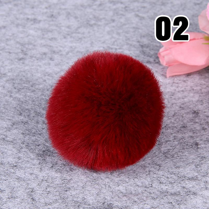 20PCS Imitation Rabbit Fur Ball Handmade Clothing Bag Decoration Artificial Fluffy Soft Pompons Colorful Balls for DIY Keychain