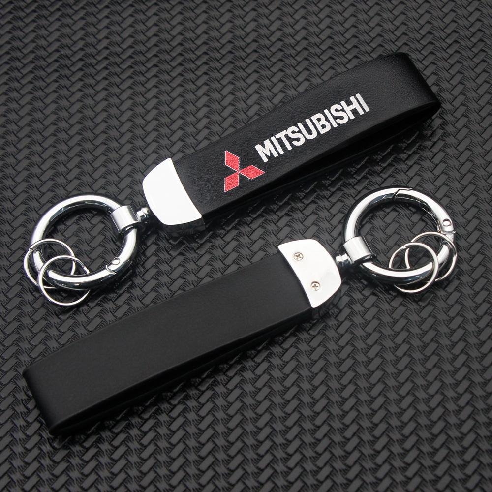 Metal Car Printed Keychain Badge Logo For Mitsubishi Grandis Outlander Xl Pajero Xpander Space Star Lancer EX Galant Delica L200
