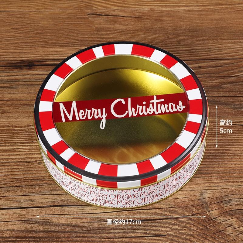 Christmas Gift Box Metal Tin Candy Cookie Packaging Box Containers Kids New Year Gift Decor Xmas Party Supplies Navidad