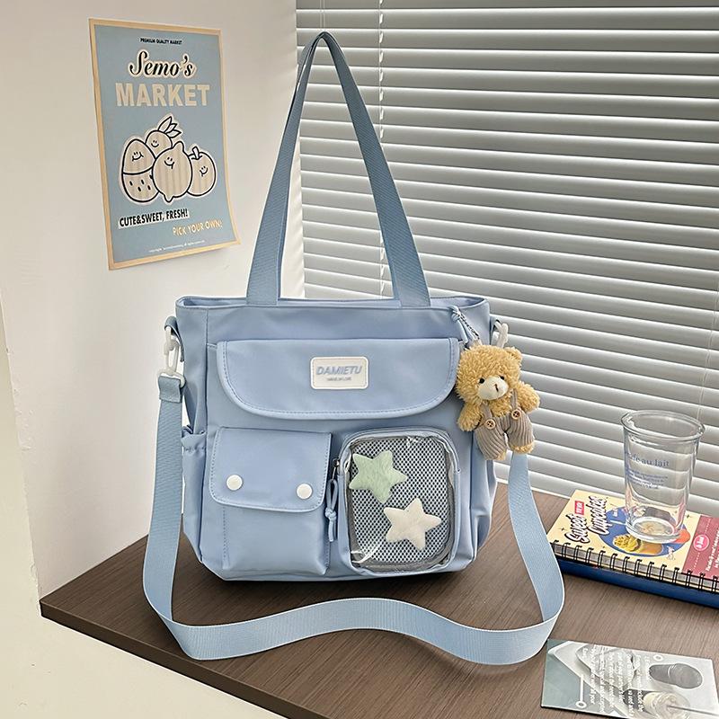 Japan and South Korea Leisure Backpack Large Capacity Class Make-up Bag Simple Junior High School Student Bag Girl