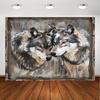 L'art mural éthéré de la faune du loup rural - une peinture moderne encadrée, adaptée à la décoration de la chambre à coucher et de la cuisine.