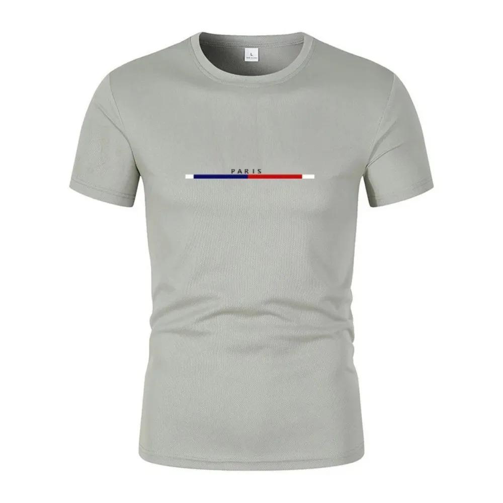 New Summer Men's Fashion Short Sleeve T-Shirt Casual Quick-Drying BreathableLoose Sports Top Hip-Hop Street Men's Clothing