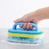 A Hard Sponge with A Handle for Cleaning Tiles and Ceramic Hobs