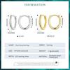 BAMOER Genuine Sterling Silver 925 Classic Oval Hoop Earrings for Women 2 Color Tiny Hypoallergenic Earrings Fine Jewelry