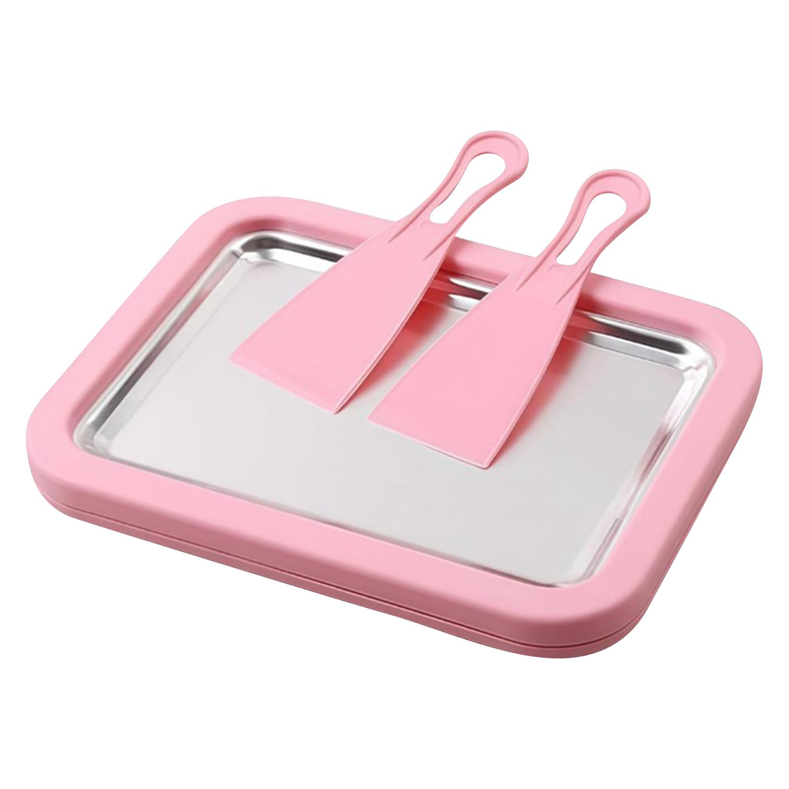 

Rolled Ice Cream Maker, Non,Electric Ice Cream Roll Maker Machine, DIY Yogurt & Sashimi Dessert Maker With Fast Freezing Coolant, Easy To Use & Wash One Size рожевий