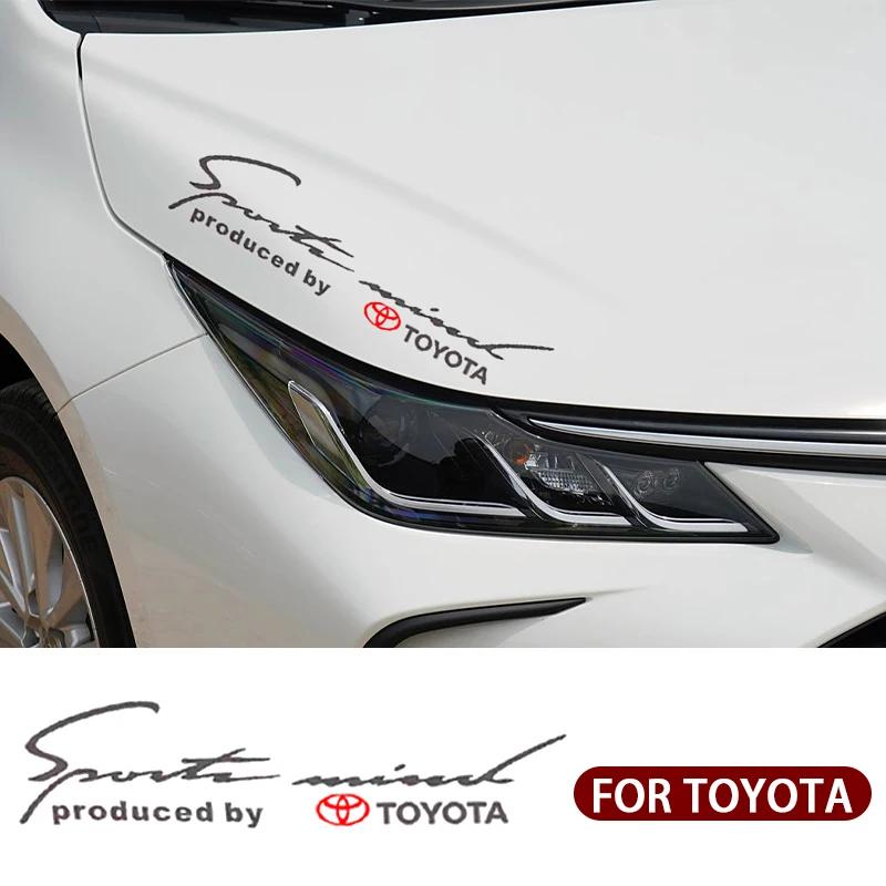 1Pcs Sport Design Car Front Head Light Eyebrow 3D Sticker Emblem For Toyota TRD Camry RAV4 MGHJCF Land Corolla Levin Yaris Aygo Hilux