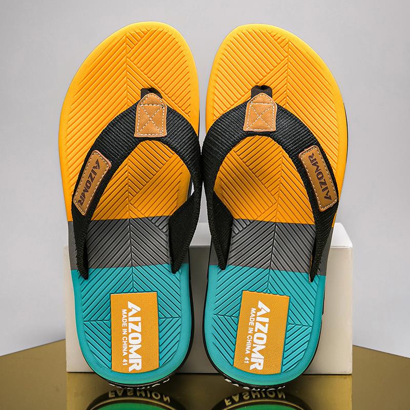 

One-pedal flip-flops men s summer outer wear pinch foot Vietnamese slippers casual soft bottom seaside Guangdong beach slippers 45