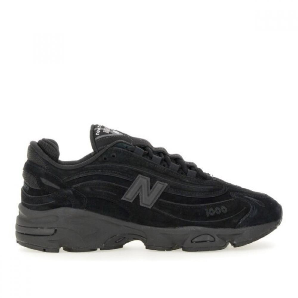 

New Balance Black Suede Lace Up Sneakers M1000la tripleBlack USM11/W12.5