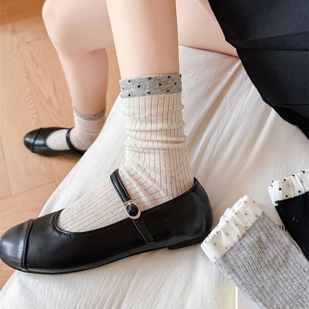 

Женские весенне-летние тонкие простые хлопковые носки-гольфы 1 pair белый