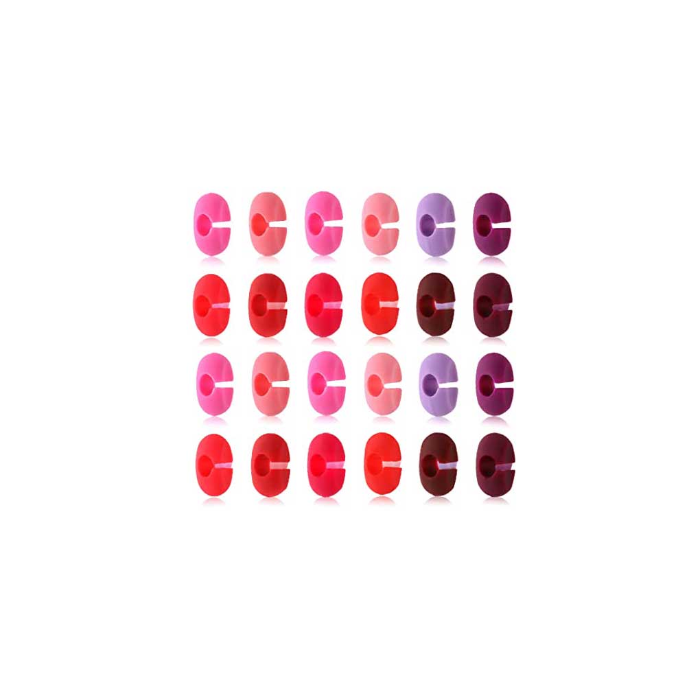 

Reusable Silicone Wine Glass Marker Drink Bottle Cup Goblet Label Mug Marking Tag Recognizer Identification Color Random 36PCS