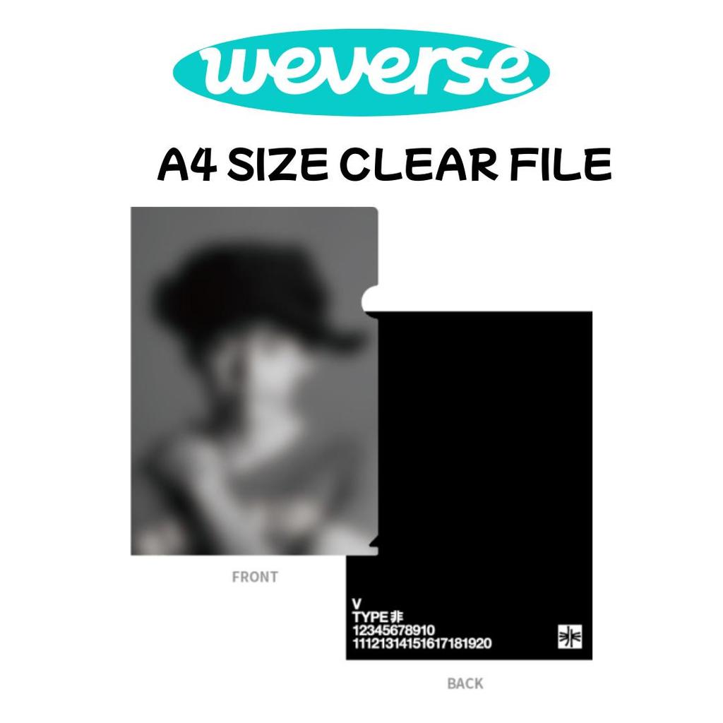 BTS V-Type-Vorbestellung (Nicht-Japan-POB-Store-Vorteile): Weverse Japan Universal Music Store Lesezeichen, Klarsichthülle, Fotokarte