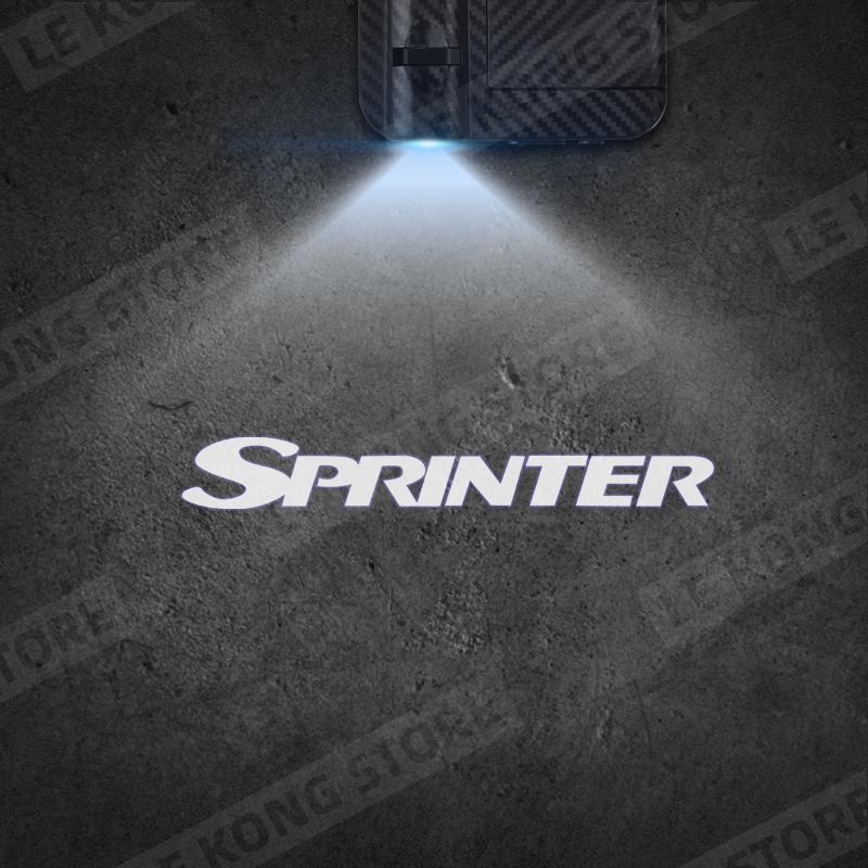 For Viano Vito Sprinter Emblem W906 W907 313 W639 Car Door Light Welcome Lamp Wireless Projector Auto Decoration HD LED
